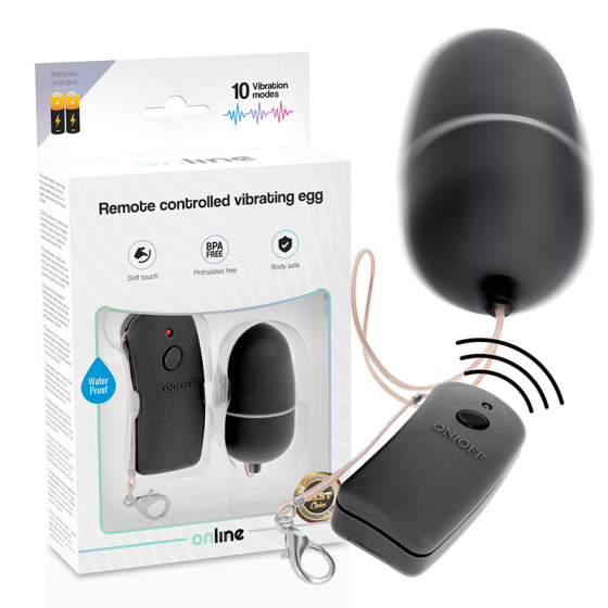 ONLINE - REMOTE CONTROLLED VIBRATING EGG BLACK ONLINE - 3