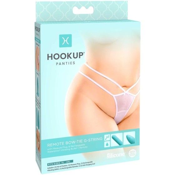 HOOK UP PANTIES - REMOTE BOW-TIE G-STRING SIZE XL/XXL HOOK UP - 1