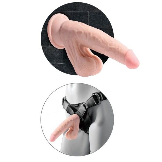 KING COCK - PLUS 3D DILDO SWINGING BALLS 20.3 CM KING COCK PLUS - 5