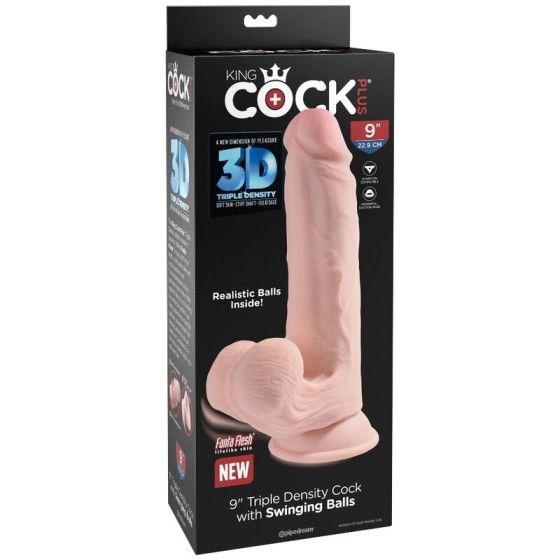 KING COCK - PLUS 3D DILDO SWINGING BALLS 20.3 CM KING COCK PLUS - 7