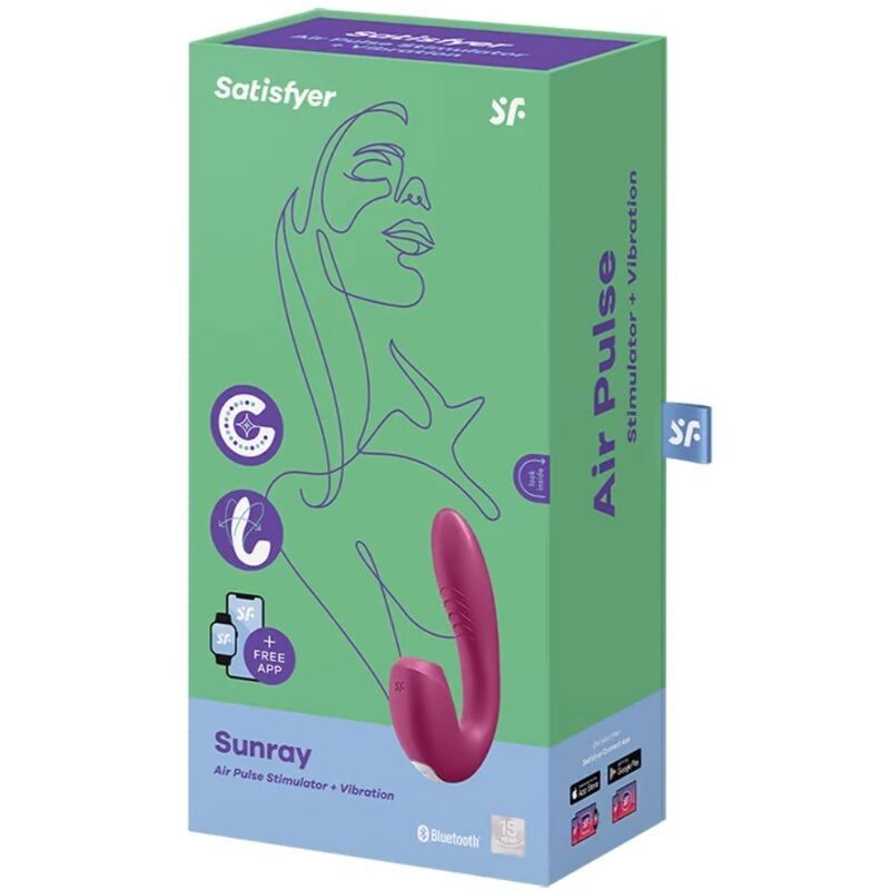 SATISFYER - SUNRAY STIMULATOR AND VIBRATOR APP RED SATISFYER CONNECT - 3