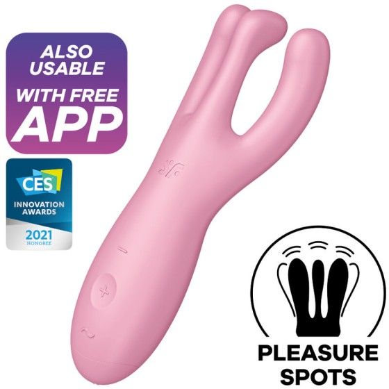 SATISFYER - THREESOME 4 VIBRATOR APP PINK  - 1