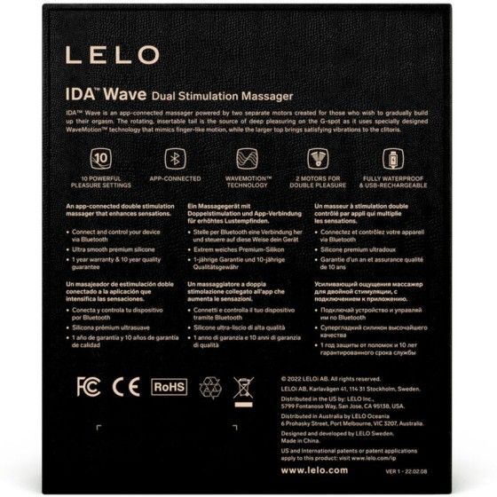 LELO - IDA WAVE CORAL COUPLES MASSAGER LELO - 5