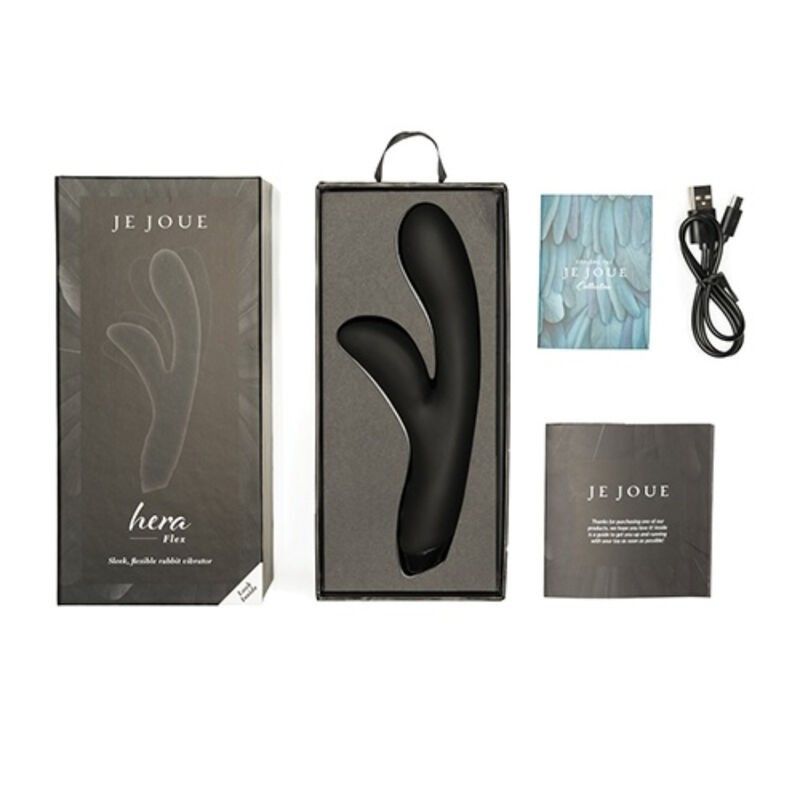 JE JOUE - HERA FLEX RABBIT VIBRATOR - BLACK JE JOUE - 4