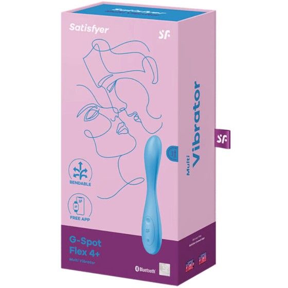 SATISFYER - G-SPOT FLEX 4+ MULTI VIBRATOR APP BLUE SATISFYER CONNECT - 4