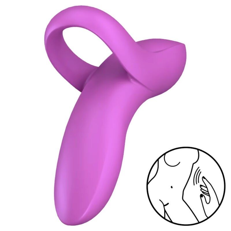 SATISFYER - BOLD LOVER FINGER VIBRATOR PINK SATISFYER VIBRATOR - 1