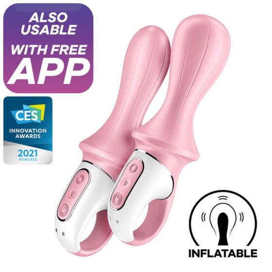 SATISFYER - AIR PUMP BOOTY 5+ INFLATABLE ANAL VIBRATOR PINK SATISFYER CONNECT - 1
