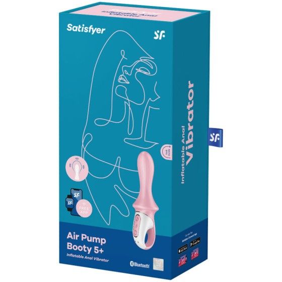 SATISFYER - AIR PUMP BOOTY 5+ INFLATABLE ANAL VIBRATOR PINK SATISFYER CONNECT - 4