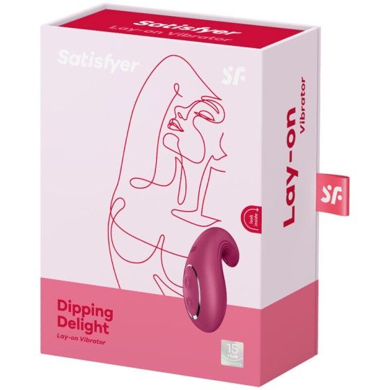 SATISFYER - DIPPING DELIGHT LAY-ON VIBRATOR RED SATISFYER LAYONS - 4