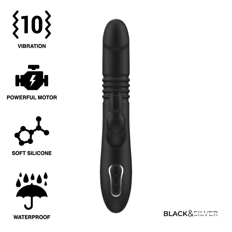 BLACK&SILVER - KENJI STIMULATING VIBE COMPATIBLE WITH WATCHME WIRELESS TECHNOLOGY BLACK&SILVER - 1