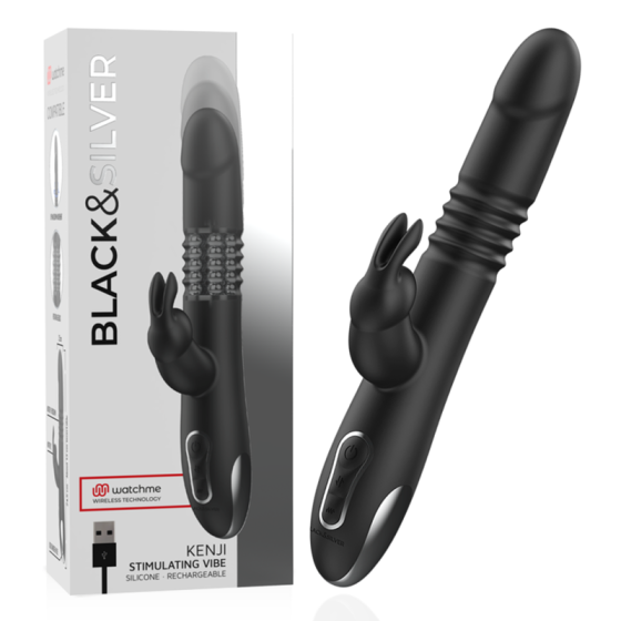 BLACK&SILVER - KENJI STIMULATING VIBE COMPATIBLE WITH WATCHME WIRELESS TECHNOLOGY BLACK&SILVER - 2