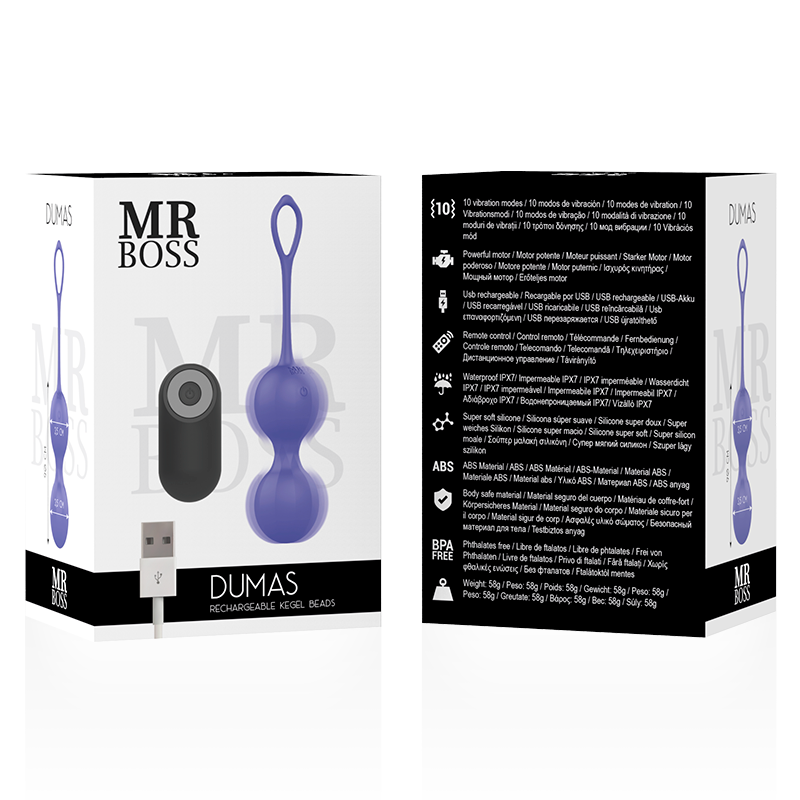 MR BOSS - DUMAS VIBRATING KEGEL BEADS REMOTE CONTROL MR. BOSS - 7