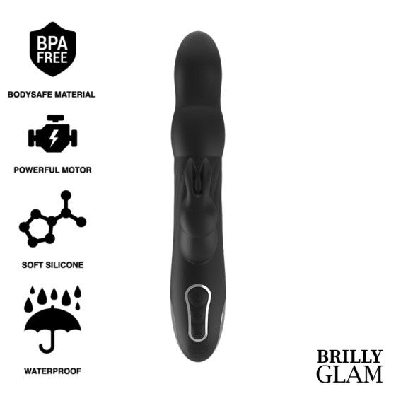 BRILLY GLAM- MOEBIUS RABBIT VIBRATOR & ROTATOR COMPATIBLE WITH WATCHME WIRELESS TECHNOLOGY BRILLY GLAM - 1