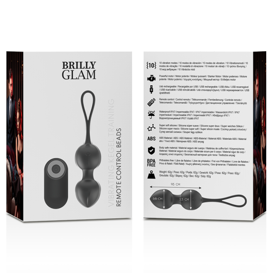 BRILLY GLAM - VIBRATING KEGEL BEADS REMOTE CONTROL BRILLY GLAM - 10