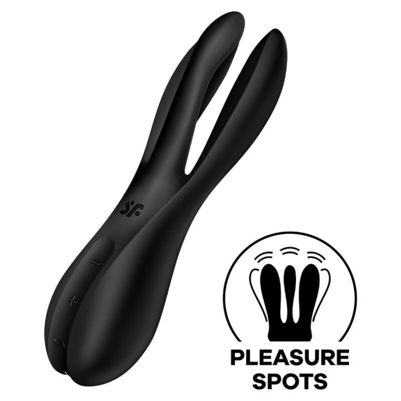 SATISFYER - THREESOME 2 VIBRATOR BLACK SATISFYER VIBRATOR - 1