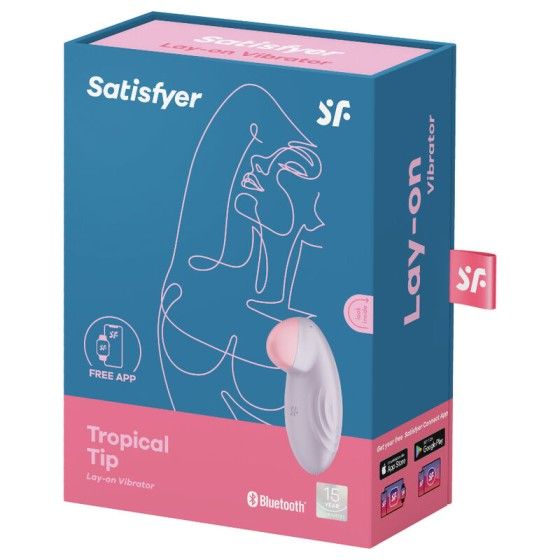 SATISFYER - TROPICAL TIP LAY-ON VIBRATOR LILAC SATISFYER LAYONS - 5