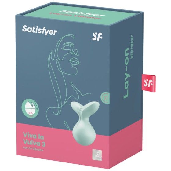 SATISFYER - VIVA LA VULVA 3 LAY-ON VIBRATOR GREEN SATISFYER LAYONS - 4