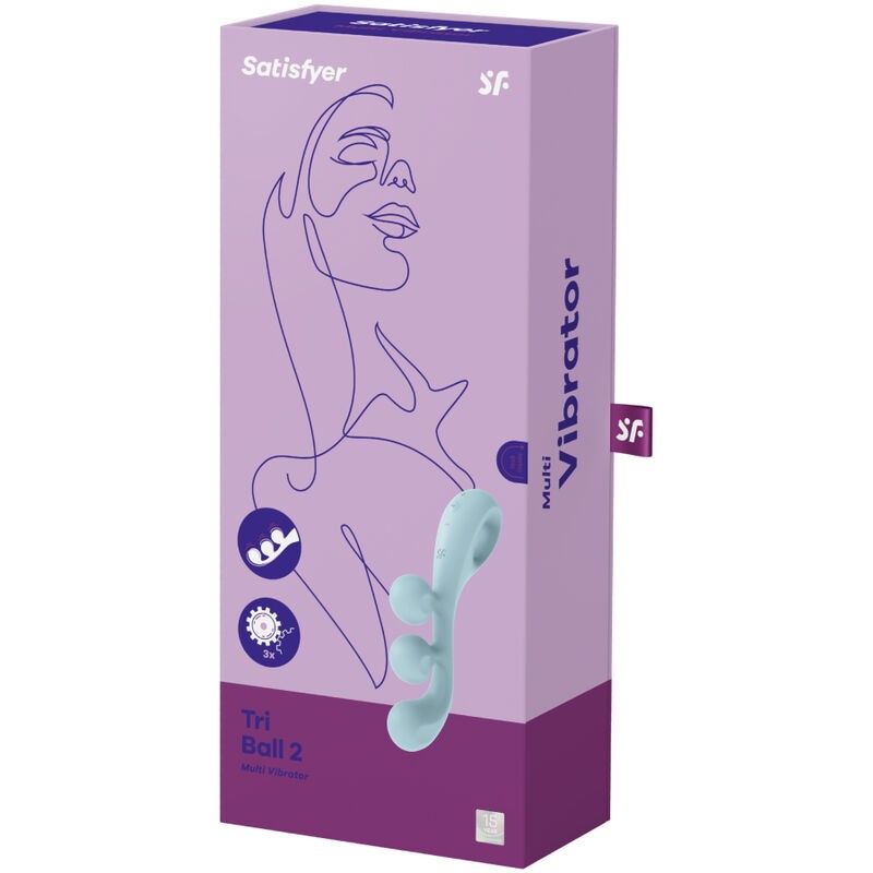 SATISFYER - TRI BALL 2 MULTI VIBRATOR BLUE SATISFYER VIBRATOR - 4