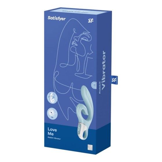 SATISFYER - LOVE ME RABBIT VIBRATION BLUE  - 5