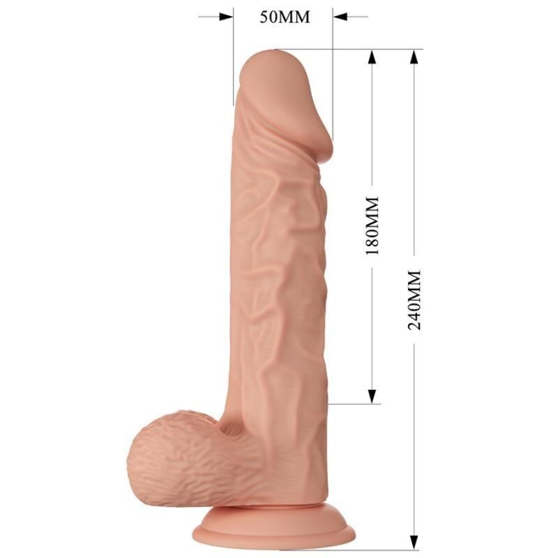 BAILE - BEAUTIFUL ENCOUNTER BURAQ FLEXIBLE REALISTIC DILDO 24 CM NATURAL BAILE DILDOS - 6