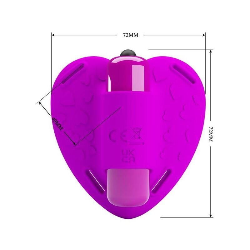 PRETTY LOVE - HEARTBEAT CLITORIS MASSAGER 10 VIBRATION MODES PURPLE PRETTY LOVE FLIRTATION - 5