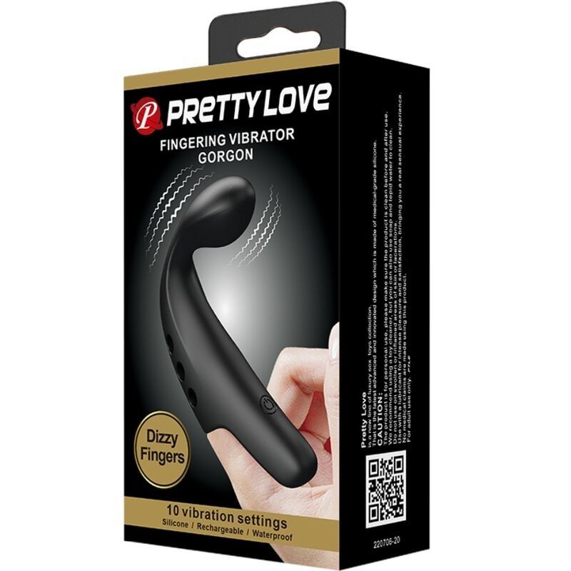 PRETTY LOVE - BLACK GORGON VIBRATOR THIMBLE PRETTY LOVE FLIRTATION - 5