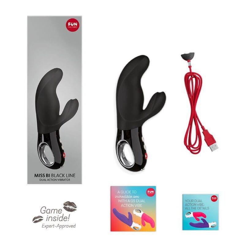 FUN FACTORY - MISS BI RABBIT VIBRATOR BLACK LINE FUN FACTORY - 7