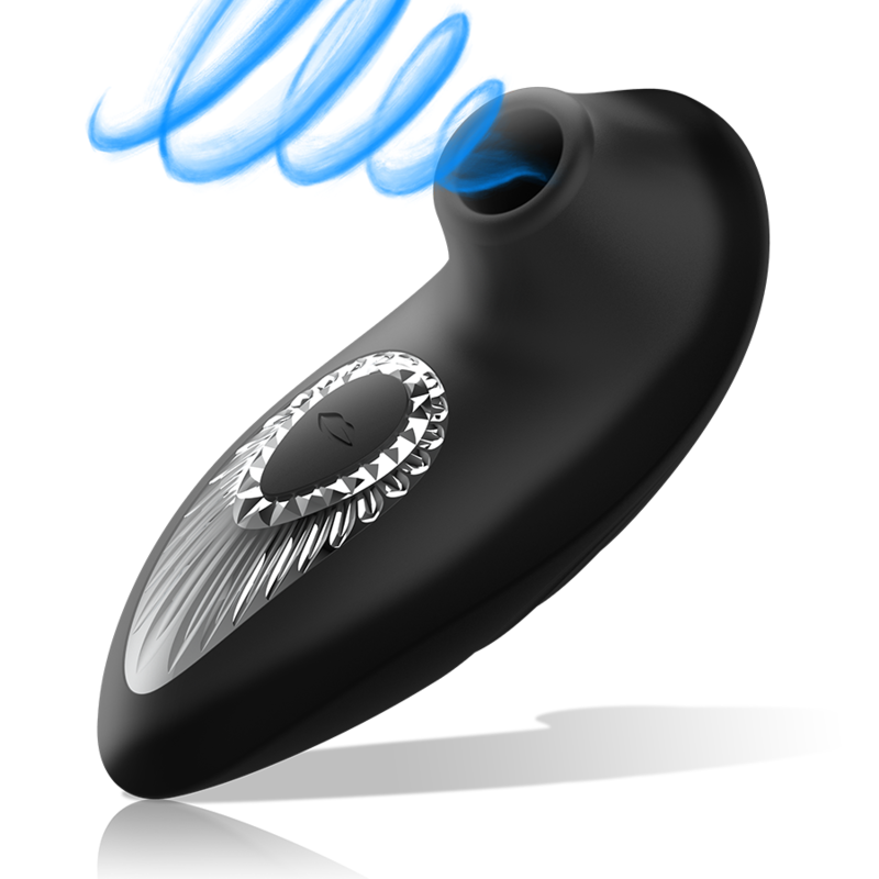 BLACK&SILVER - DRAKE DELUXE SUCKING VIBE RECHARGEABLE SILICONE BLACK BLACK&SILVER - 3