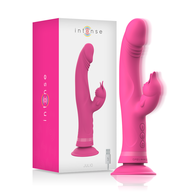 INTENSE - JULIO RABBIT VIBRATOR PINK SILICONE INTENSE FUN - 2