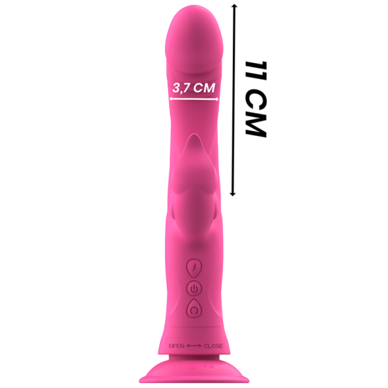 INTENSE - JULIO RABBIT VIBRATOR PINK SILICONE INTENSE FUN - 7