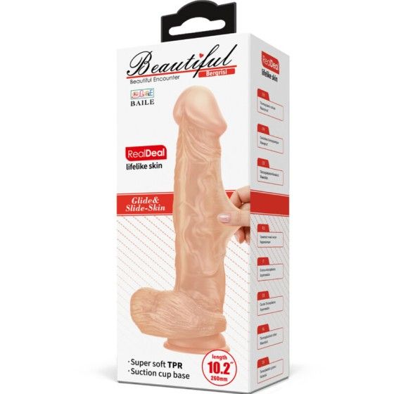 BAILE - BEAUTIFUL ENCOUNTER BERGRISI FLEXIBLE REALISTIC DILDO 26 CM NATURAL BAILE DILDOS - 9