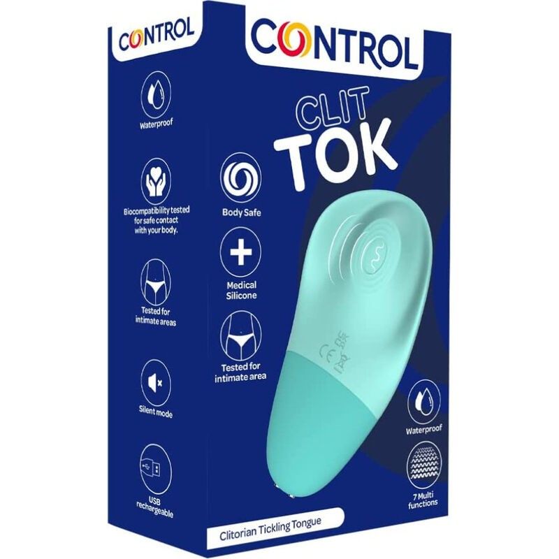 CONTROL - CLIT TOK RECHARGEABLE CLITORIS STIMULATOR TONGUE CONTROL TOYS - 1