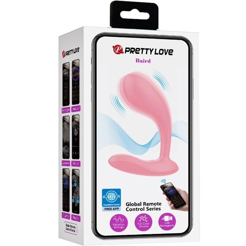 PRETTY LOVE - BAIRD G-SPOT 12 VIBRATIONS RECHARGEABLE PINK APP BAILE VIBRATORS - 9