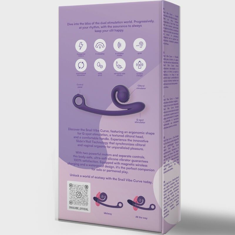 SNAIL VIBE - CURVE VIBRATOR PURPLE SNAIL VIBE - 5