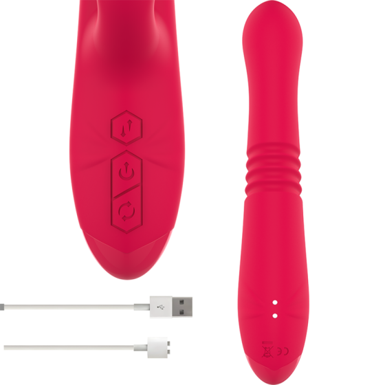 INTENSE - DUA MULTIFUNCTION RECHARGEABLE UP & DOWN VIBRATOR WITH RED TONGUE INTENSE FUN - 5