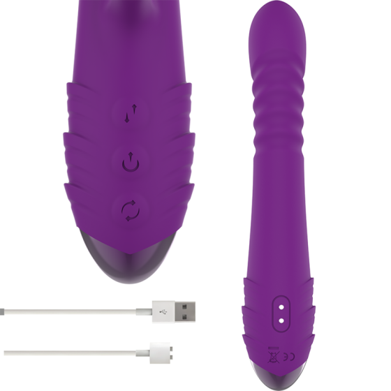INTENSE - IGGY MULTIFUNCTION RECHARGEABLE VIBRATOR UP & DOWN WITH CLITORAL STIMULATOR PURPLE INTENSE FUN - 5