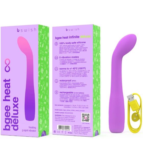 B SWISH - BGEE HEAT INFINITE DELUXE RECHARGEABLE VIBRATOR LAVENDER SILICONE B SWISH - 3