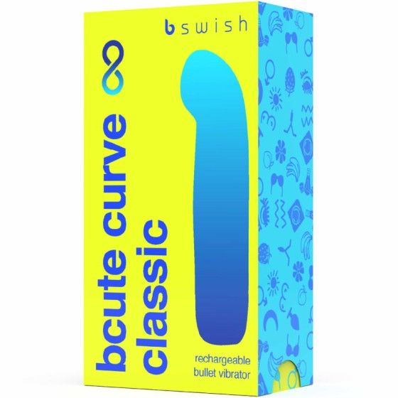 B SWISH - BCUTE CURVE INFINITE CLASSIC RECHARGEABLE SILICONE VIBRATOR YELLOW B SWISH - 4