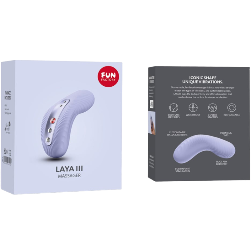 FUN FACTORY - LAYA III RECHARGEABLE LAY-ON VIBRATOR SOFT VIOLET FUN FACTORY - 6