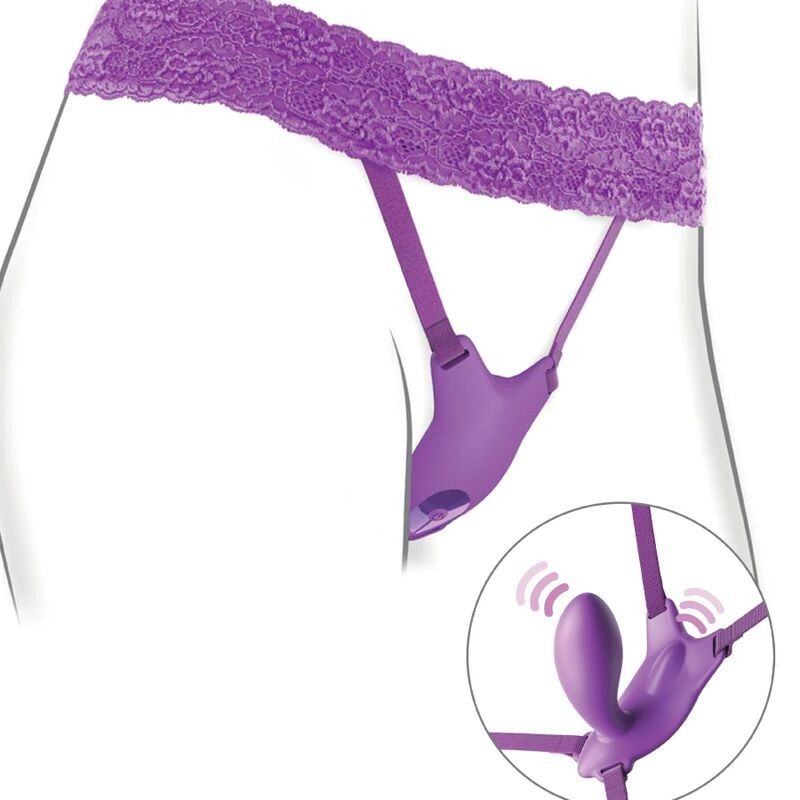 FANTASY FOR HER - BUTTERFLY HARNESS G-SPOT WITH VIBRATOR, RECHARGEABLE & REMOTE CONTROL VIOLET FANTASY FOR HER - 4