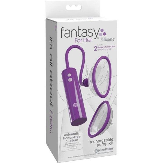 FANTASY FOR HER - RECHARGEABLE CLITORIS SUCTION PUMP KIT SIZE S/L FANTASY FOR HER - 5