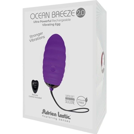 ADRIEN LASTIC - OCEAN BREEZE 2.0 RECHARGEABLE VIBRATING EGG REMOTE CONTROL VIOLET ADRIEN LASTIC - 4