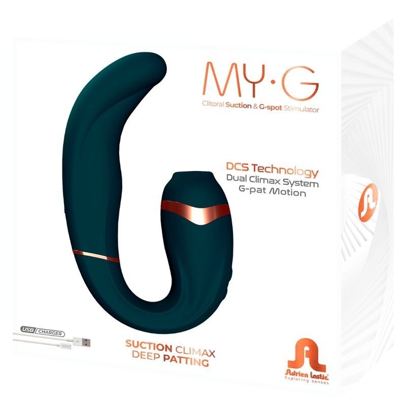 ADRIEN LASTIC - MY·G CLITORIS SUCKER AND G-SPOT STIMULATOR DARK GREEN ADRIEN LASTIC - 5