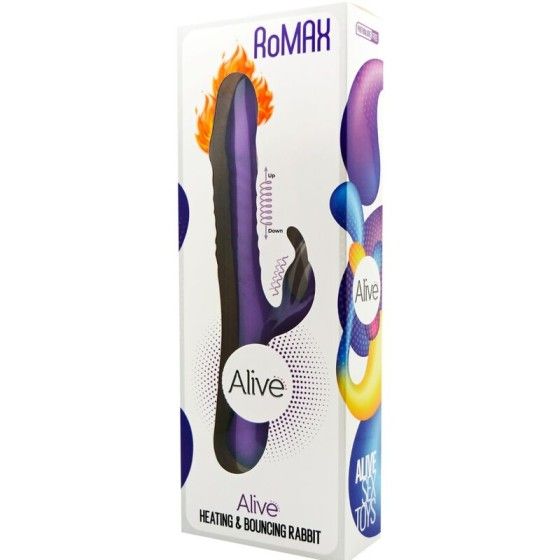 ALIVE - ROMAX VIBRATOR RABBIT SILICONE VIOLET ALIVE - 5