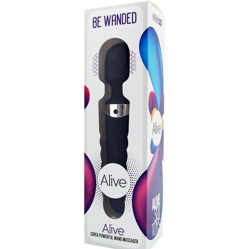 ALIVE - BE WANDED VIBRATOR MASSAGER BLACK ALIVE - 2