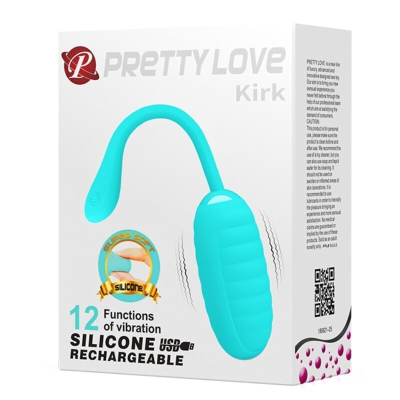 PRETTY LOVE - KIRK LIGHT GREEN RECHARGEABLE VIBRATING EGG PRETTY LOVE SMART - 9