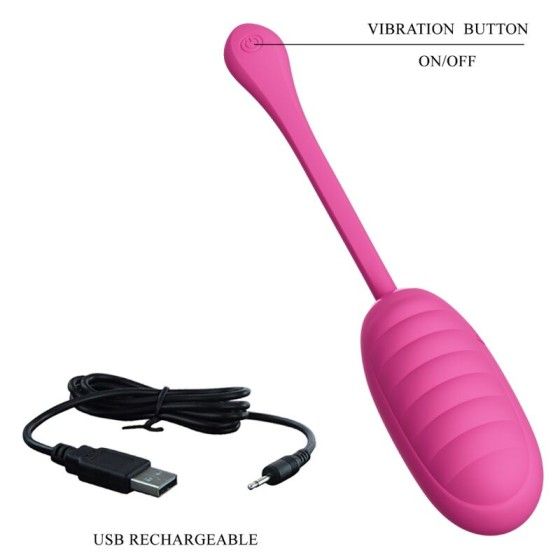 PRETTY LOVE - CATALINA PINK RECHARGEABLE VIBRATING EGG PRETTY LOVE SMART - 5