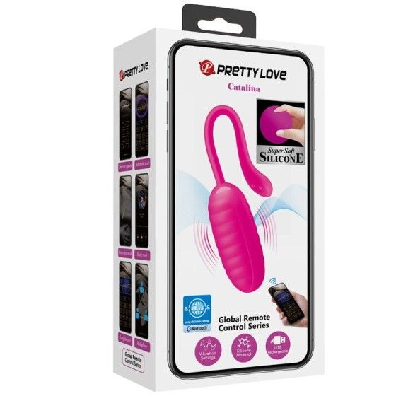 PRETTY LOVE - CATALINA PINK RECHARGEABLE VIBRATING EGG PRETTY LOVE SMART - 12