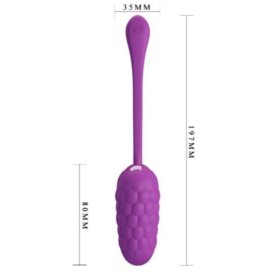 PRETTY LOVE - VIBRATING EGG WITH PURPLE RECHARGEABLE MARINE TEXTURE PRETTY LOVE SMART - 6