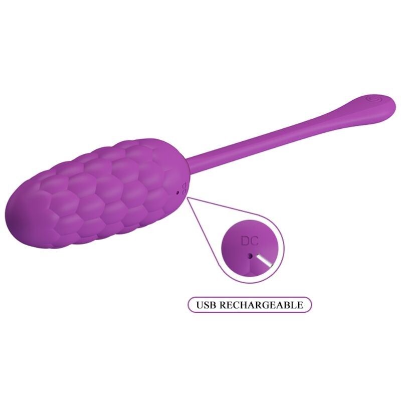 PRETTY LOVE - VIBRATING EGG WITH PURPLE RECHARGEABLE MARINE TEXTURE PRETTY LOVE SMART - 7